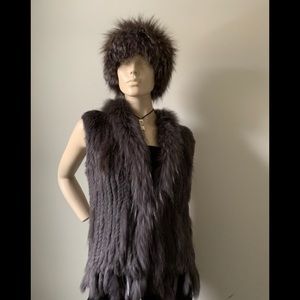 Rabbit fur vest